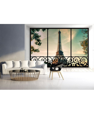 Fototapeta na ścianę - Tour Eiffel Paris France (window) - 366x254 cm