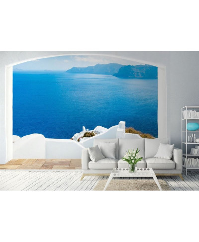 Fototapeta na ścianę - Wyspa Santorini, Grecja (okno) 366x254 cm