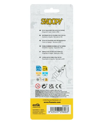 Snoopy Lazy Days - długopis wielokolorowy