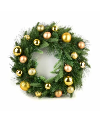 SANTA LILA Wianek 50cm zielono złoty