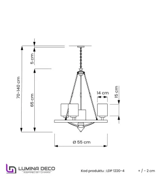 LAMPA WISZĄCA LOFT CHROMOWANA SANTINI W4