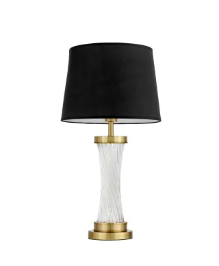 LAMPA NOCNA GLAMOUR CZARNO-MOSIĘŻNA VILLANOVA