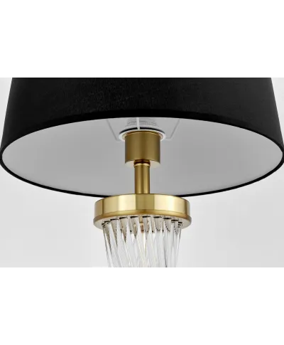 LAMPA NOCNA GLAMOUR CZARNO-MOSIĘŻNA VILLANOVA