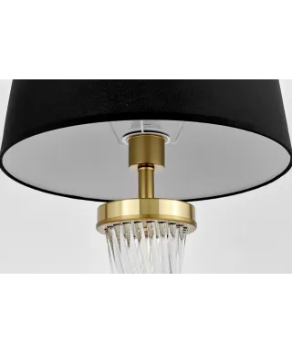 LAMPA NOCNA GLAMOUR CZARNO-MOSIĘŻNA VILLANOVA