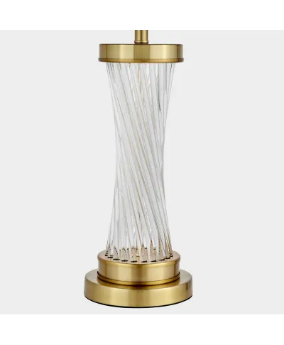 LAMPA NOCNA GLAMOUR CZARNO-MOSIĘŻNA VILLANOVA