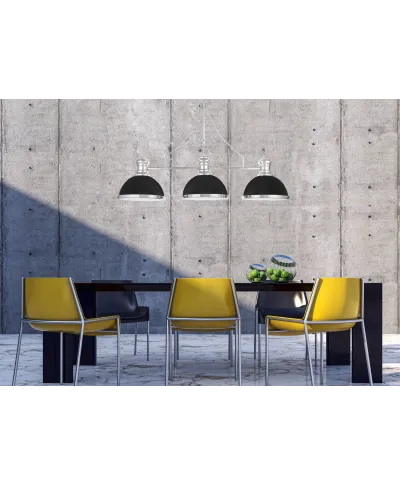 NOWOCZESNA LAMPA WISZĄCA INDUSTRIALNA CZARNA ETTORE W3