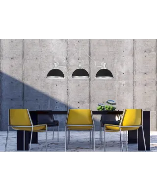 NOWOCZESNA LAMPA WISZĄCA INDUSTRIALNA CZARNA ETTORE W3