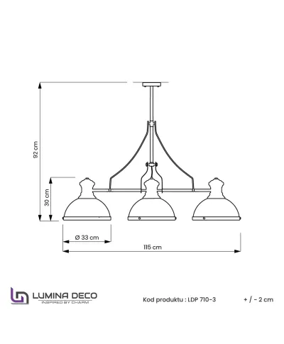 NOWOCZESNA LAMPA WISZĄCA INDUSTRIALNA CZARNA ETTORE W3