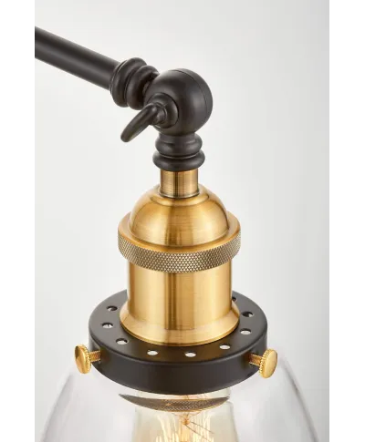 LAMPA ŚCIENNA KINKIET LOFTOWY CZARNY BARTON W2