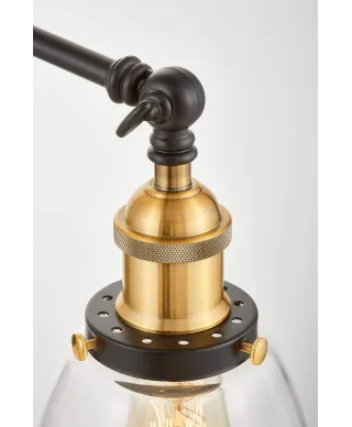 LAMPA ŚCIENNA KINKIET LOFTOWY CZARNY BARTON W2