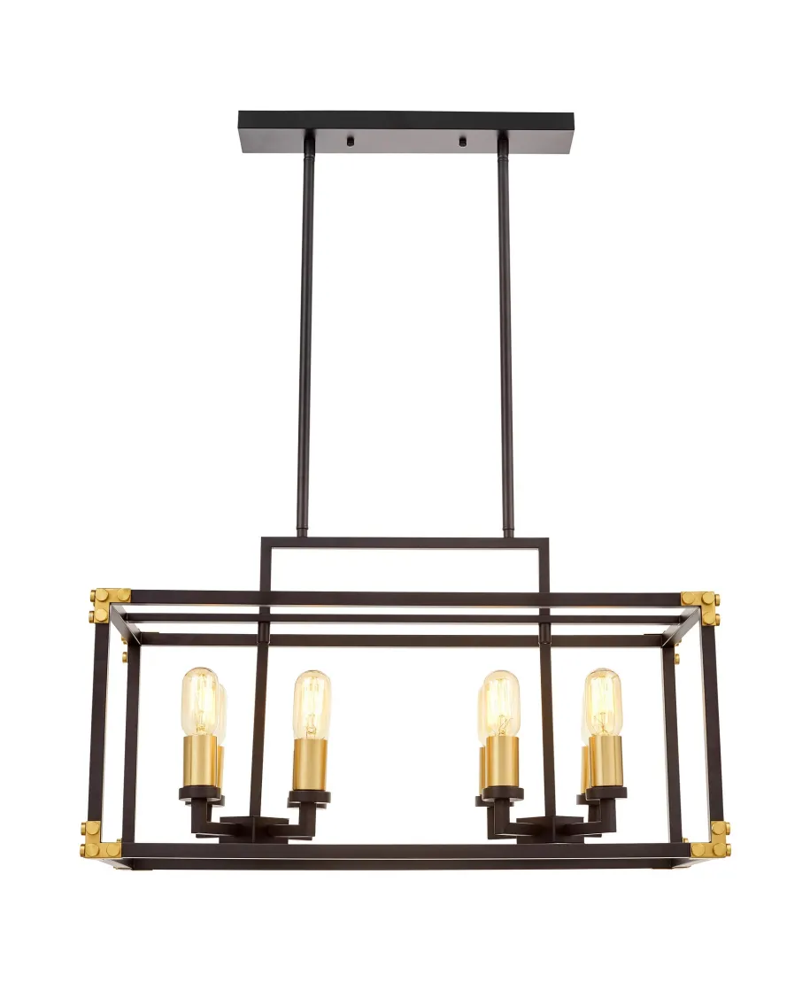 LAMPA WISZĄCA LOFT CZARNO-MOSIĘŻNA WALDORF W8