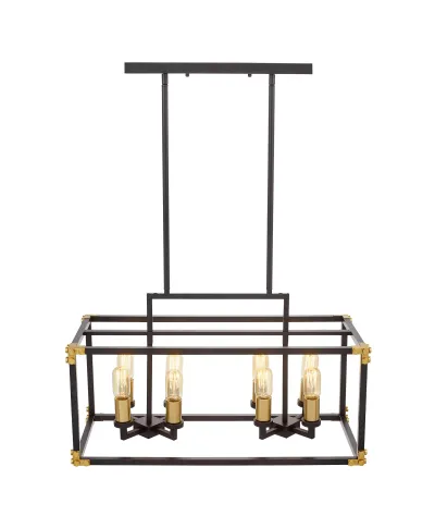 LAMPA WISZĄCA LOFT CZARNO-MOSIĘŻNA WALDORF W8