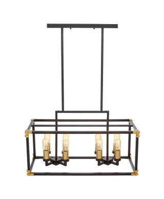 LAMPA WISZĄCA LOFT CZARNO-MOSIĘŻNA WALDORF W8