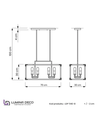 LAMPA WISZĄCA LOFT CZARNO-MOSIĘŻNA WALDORF W8
