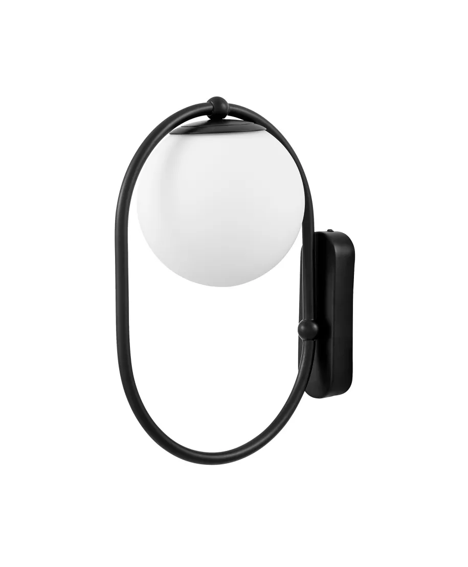 LAMPA ŚCIENNA KINKIET NOWOCZESNY CZARNY PANARI W1