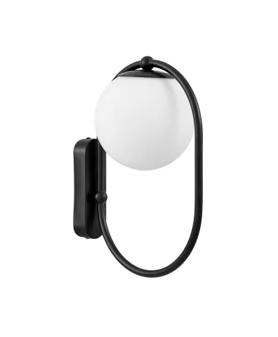 LAMPA ŚCIENNA KINKIET NOWOCZESNY CZARNY PANARI W1