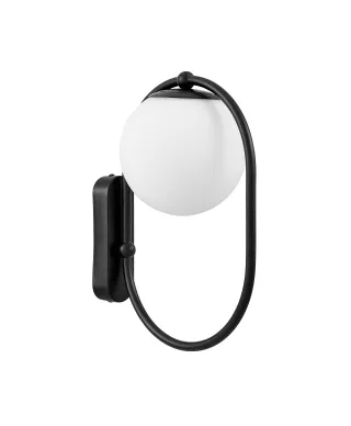 LAMPA ŚCIENNA KINKIET NOWOCZESNY CZARNY PANARI W1