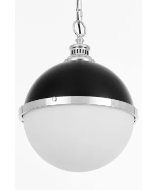 LAMPA WISZĄCA LOFT CZARNO-CHROMOWANA LARGO
