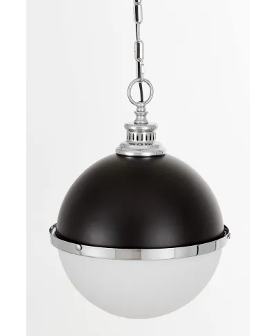 LAMPA WISZĄCA LOFT CZARNO-CHROMOWANA LARGO