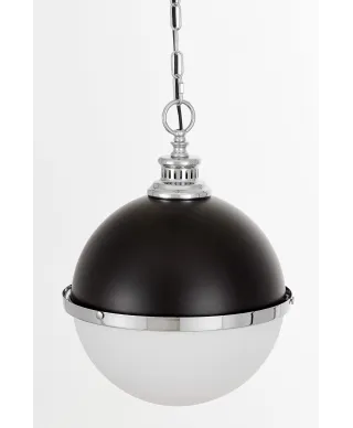 LAMPA WISZĄCA LOFT CZARNO-CHROMOWANA LARGO