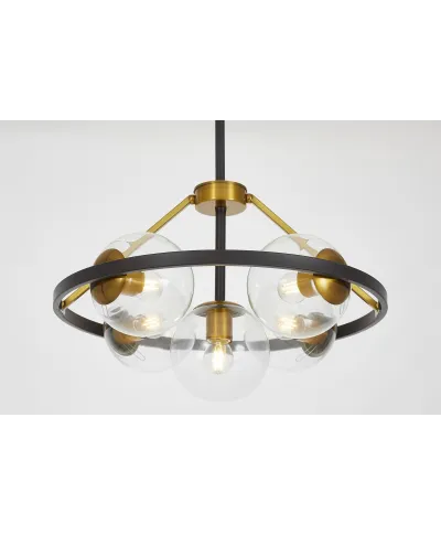 NOWOCZESNA LAMPA WISZĄCA CZARNO-ZŁOTA DONZANO W5 PRO