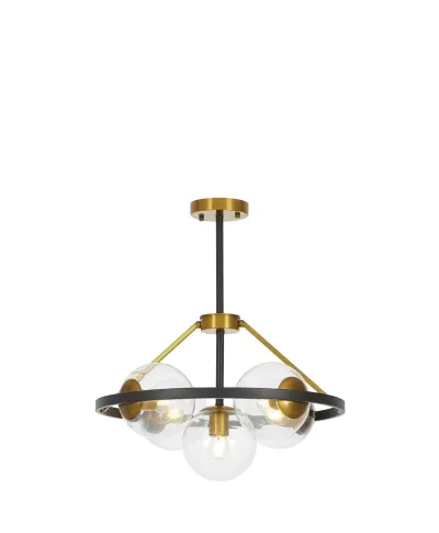 NOWOCZESNA LAMPA WISZĄCA CZARNO-ZŁOTA DONZANO W5 PRO