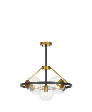 NOWOCZESNA LAMPA WISZĄCA CZARNO-ZŁOTA DONZANO W5 PRO