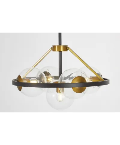 NOWOCZESNA LAMPA WISZĄCA CZARNO-ZŁOTA DONZANO W5 PRO