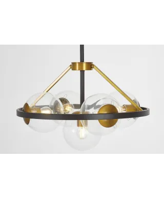 NOWOCZESNA LAMPA WISZĄCA CZARNO-ZŁOTA DONZANO W5 PRO