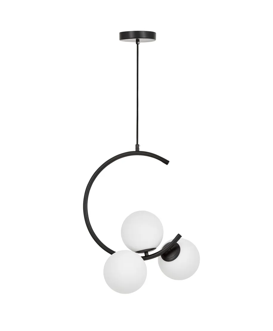 NOWOCZESNA LAMPA WISZĄCA CZARNA BONIO W3