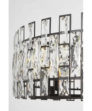 NOWOCZESNY ŻYRANDOL KRYSZTAŁOWY CZARNY FIORINA D80