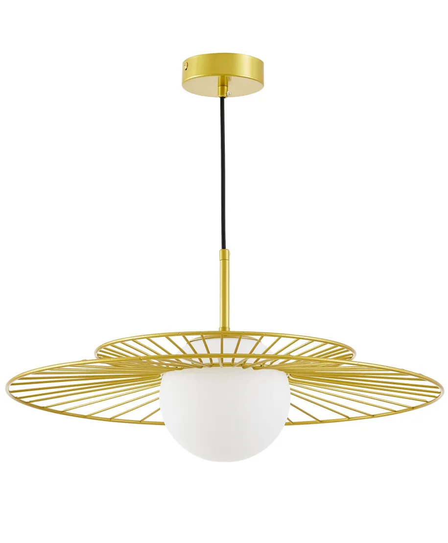 NOWOCZESNA LAMPA WISZĄCA ZŁOTA SOLARIS