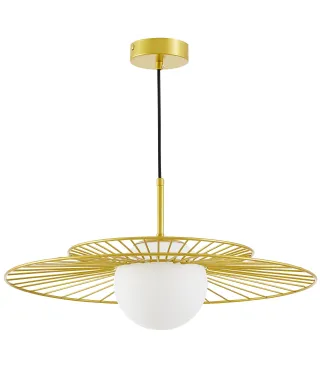 NOWOCZESNA LAMPA WISZĄCA ZŁOTA SOLARIS