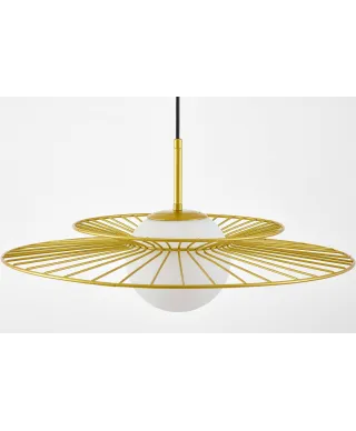 NOWOCZESNA LAMPA WISZĄCA ZŁOTA SOLARIS