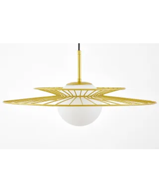 NOWOCZESNA LAMPA WISZĄCA ZŁOTA SOLARIS