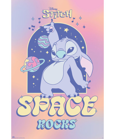 Stitch Space Rocks - plakat