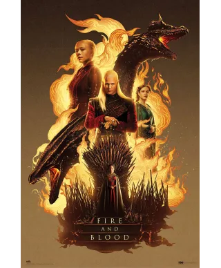 House Of The Dragon Fire And Blood - plakat