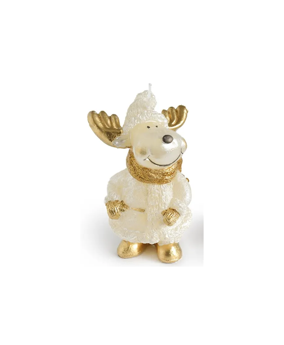 Świeca ŁOŚ figurka 10x13cm              parafinowa złota