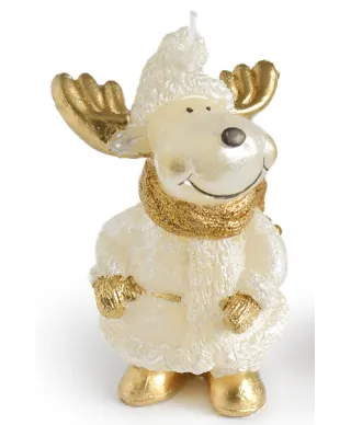 Świeca ŁOŚ figurka 10x13cm              parafinowa złota