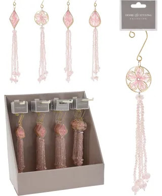 ZAWIESZKA Z KORALIKIAMI 23CM 4 RODZAJE