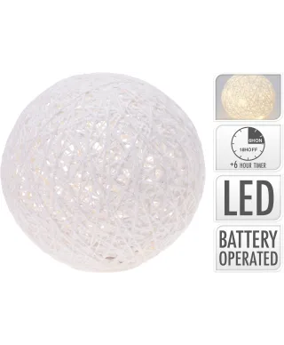 KULA 20LED 20CM BIAŁA BŁYSZCZĄCA