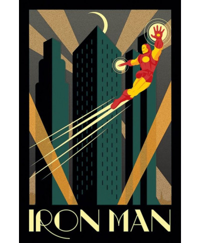 Plakat na ścianę - Marvel Deco Latający Iron Man