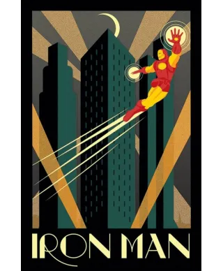 Plakat na ścianę - Marvel Deco Latający Iron Man
