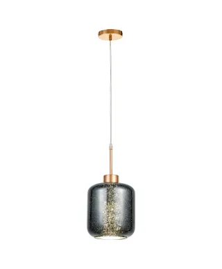 NOWOCZESNA LAMPA WISZĄCA ZWIS SZARO-ZŁOTA ALACOSMO W1