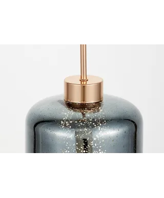 NOWOCZESNA LAMPA WISZĄCA ZWIS SZARO-ZŁOTA ALACOSMO W1