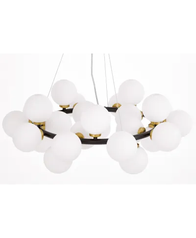 NOWOCZESNA LAMPA WISZĄCA CZARNO-MOSIĘŻNA MARSIADA W25