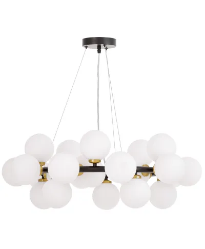 NOWOCZESNA LAMPA WISZĄCA CZARNO-MOSIĘŻNA MARSIADA W25