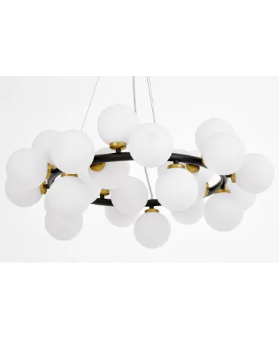 NOWOCZESNA LAMPA WISZĄCA CZARNO-MOSIĘŻNA MARSIADA W25