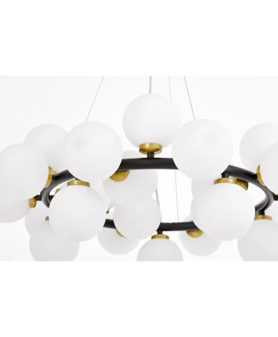 NOWOCZESNA LAMPA WISZĄCA CZARNO-MOSIĘŻNA MARSIADA W25