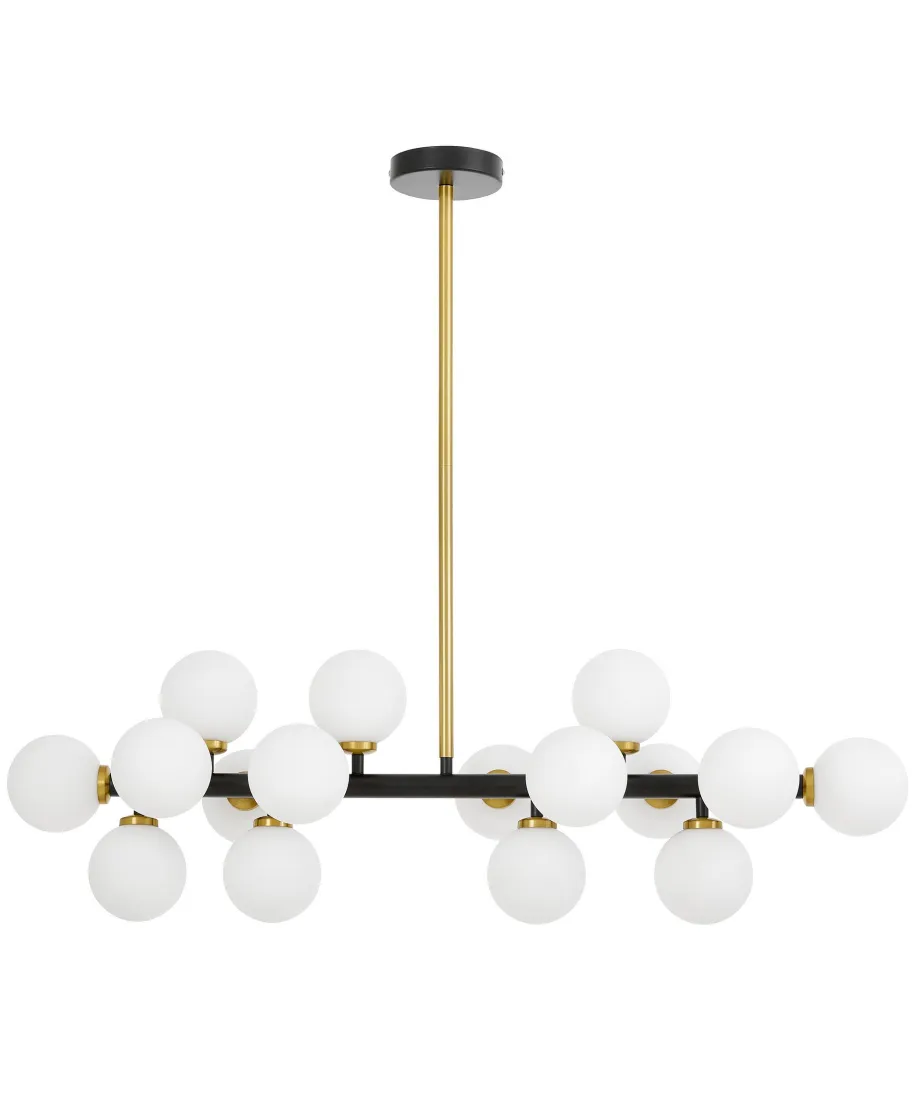 NOWOCZESNA LAMPA WISZĄCA CZARNO-MOSIĘŻNA PETRICA W16